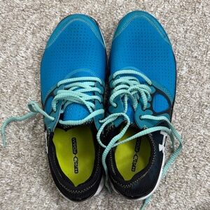 Under Armour Kids Blue and Black Sneakers